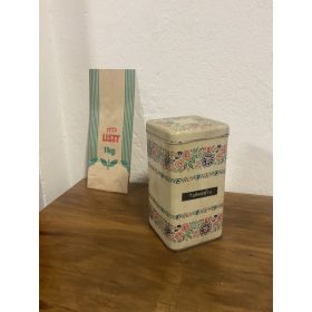 Retro fém népies tárolódoboz, fűszertartó - sérült