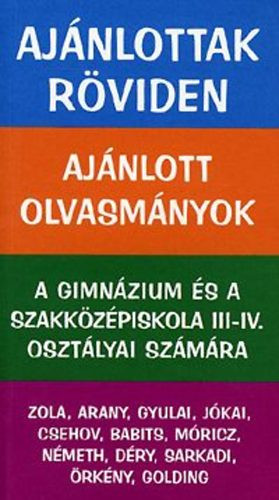 Ajánlottak röviden 2. (Zola, Arany, Gyulai, Jókai, Csehov, Babits) - Vadai István (szerk.)