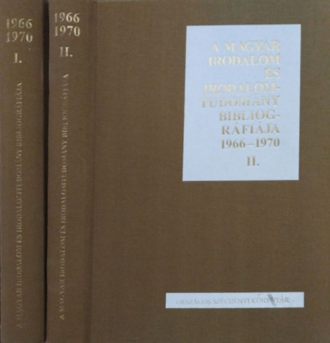 A magyar irodalom és irodalomtudomány bibliográfiája 1966-1970 I-II. - Pajkossy György (szerk.)