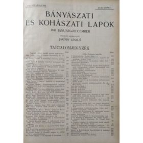  Bányászati és kohászati lapok 1941 január - december - Jakóby László (szerk.)