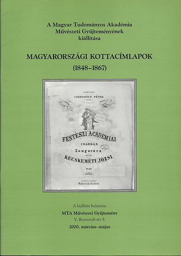 Magyarországi kottacímlapok (1848-1867) - Szabó Júlia (szerkesztő)