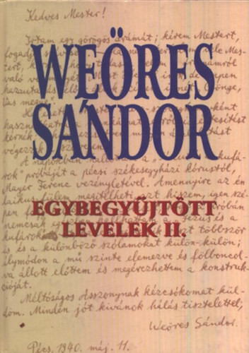 Weöres Sándor egybegyűjtött levelek II. - Weöres Sándor