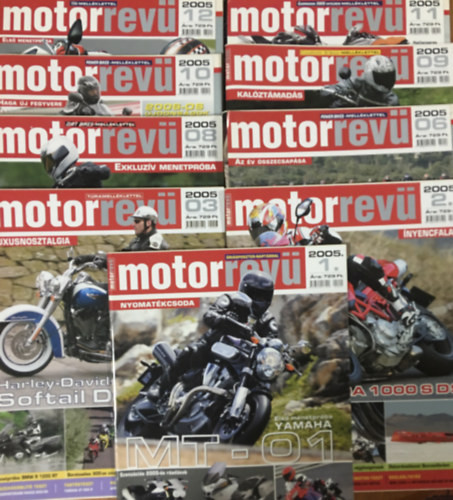 9 db Motorrevű magazin, szórványszámok - A vezető motoros magazin (2005/01, 02, 03, 06, 08, 09, 10, 11, 12) -