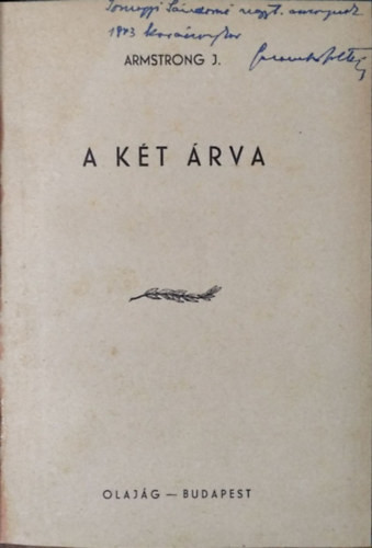 A két árva - John Armstrong