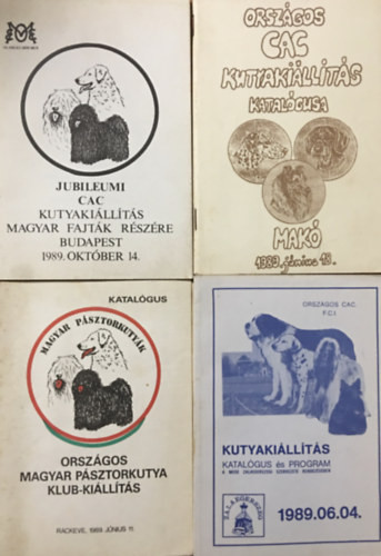 Kutyakiállítás - Katalógus könyvcsomag (4 kötet) -