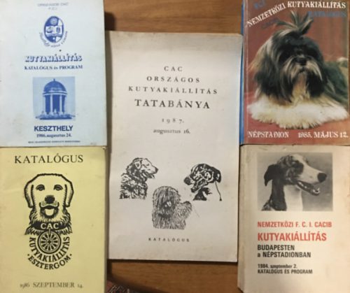 Kutyakiállítás - Katalógus könyvcsomag (5 kötet) -