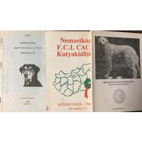 Kutyakiállítás - Katalógus könyvcsomag (3 kötet) -