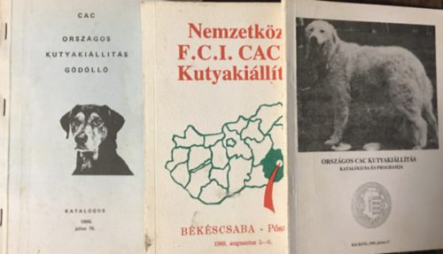Kutyakiállítás - Katalógus könyvcsomag (3 kötet) -