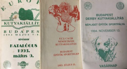 Kutyakiállítás - Katalógus könyvcsomag (3 kötet) -