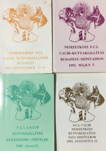 Nemzetközi F.C.I. CACIB - Kutyakiállítás könyvcsomag -