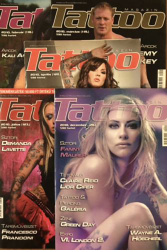 Tattoo magazin - 2010 - 5 db - Horányi Krisztián (Főszerk.)