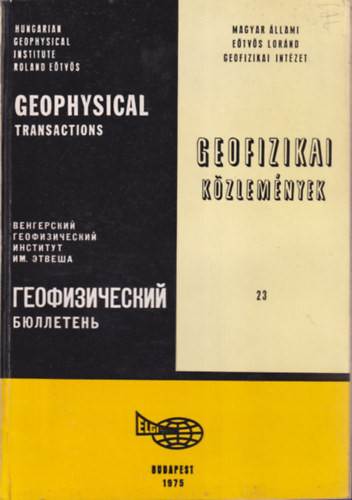 Geofizikai közlemények 23. (többnyelvű) - 