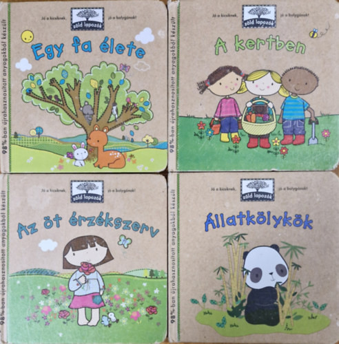 Zöld lapozók: Állatkölykök + Egy fa élete + A kertben + Az öt érzékszerv - Leslie Bockol