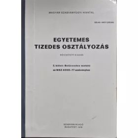   Egyetemes tizedes osztályozás II. (Rövidített kiadás) - Magyar Szabványügyi Hivatal