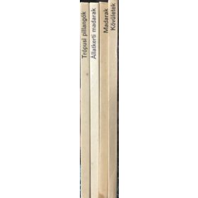   4 db Búvár zsebkönyv: Trópusi pillangók, Állatkerti madarak, Madarak, Kövületek - 