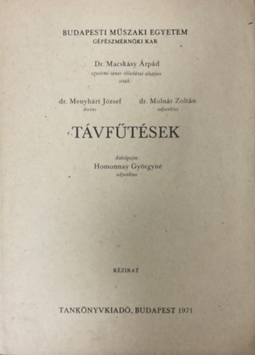 Távfűtések - Homonnay Györgyné dr.