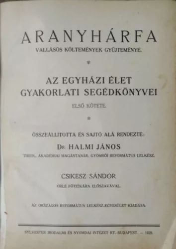 Halmi János (összeáll.): Aranyhárfa - Vallásos költemények gyűjteménye