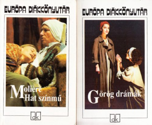 Európa Diákkönyvtár 2 db. kötet (Görög drámák + Moliére: Hat színmű)
