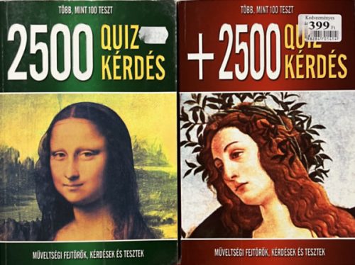 Szőllősi Péter (szerk.): 2500 quiz kérdés és + 2500 quiz kérdés - Műveltségi fejtőrők, kérdések és tesztek (2 kötet)