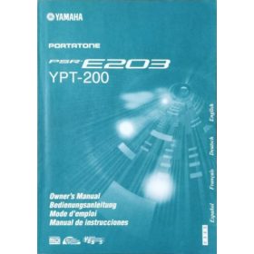 Yamaha Portatone PSR-E203 / YPT-200 - Owner's Manual
