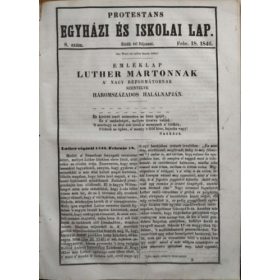   Székács József - Török Pál (szerk.): Protestans Egyházi és Iskolai Lap, V. évf. (1846) 1-25. szám (egybekötve)