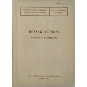  Dr. Szilágyi István, Építésügyi Minisztérium: Műszaki előírás habarcsok készítésére