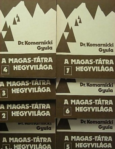Komarnicki Gyula dr.: A Magas-Tátra hegyvilága 1-7. (teljes sorozat, 5 db. térképmelléklettel)