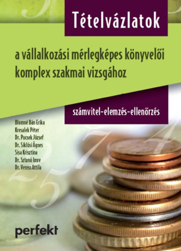 Bán Erika: Tételvázlatok a vállalkozási mérlegképes könyvelői komplex szakmai szóbeli vizsgához - Számvitel-Ellenőrzés-Elemzés