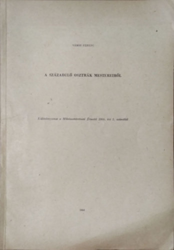 Vámos Ferenc: A századelő osztrák mestereiről