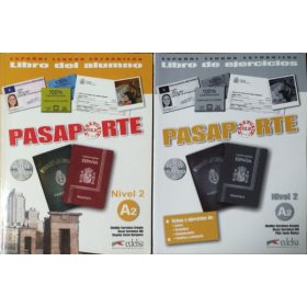   Matilde Cerrolaza Aragón - Óscar Cerrolaza Gili - Begonna Llovet Barquero: Pasaporte Nivel 2 (A2) - Libro del alumno + Libro de ejercicios (2 kötet)