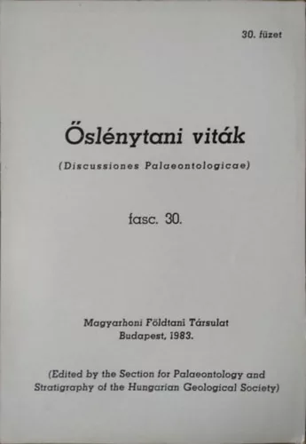 Őslénytani Viták - 30. füzet