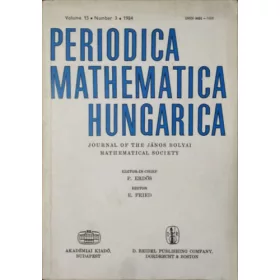   Erdős Pál (főszerk.): Periodica Mathematica Hungarica vol. 15, no. 3. (1984)