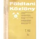 Dank Viktor dr.: Földtani Közlöny 1982/1-4.