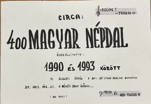 Alberti Árpád: 400 magyar népdal