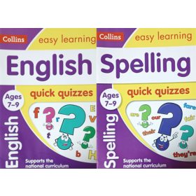   Collins Easy Learning - English + Spelling (Quick Quizzes, Ages 7-9, 2 kötet) -