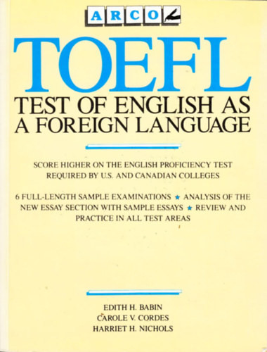TOEFL test of english as a foreign language - Babin-Cordes-Nichols
