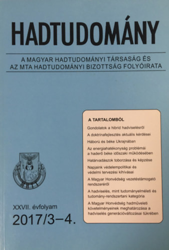 Hadtudomány 2017/3-4. szám XXVII. évf. - 