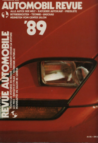 Katalog der Automobil Revue/ Catalogue de la revue automobile '89 (német-francia nyelvű) - 