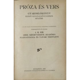   Próza és vers - Gyakorlókönyv kezdő színésznövendékek részére -