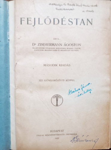 Fejlődéstan - Zimmermann Ágoston dr.