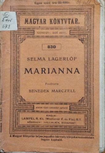 Marianna (Magyar Könyvtár) - Selma Lagerlöf