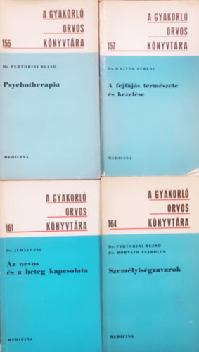 A gyakorló orvos könyvtára 155, 157, 161, 164 (4 kötet) - dr. Juhász Pál, Pertorini Dr.-Horváth Dr., Dr. Kajtor Ferenc