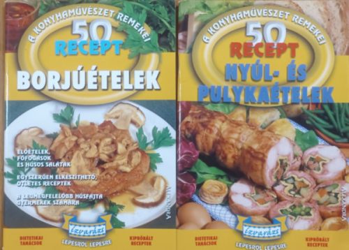 50 recept - Nyúl- és pulykaételek + Borjúételek (A konyhaművészet remekei, 2 kötet) - 