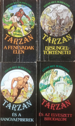 Tarzan regények 4 kötet (3, 6, 10, 12) - Edgar Rice Burroughs