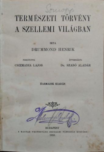 Természeti törvény a szellemi világban - Drummond Henrik