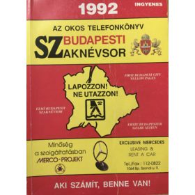 Budapesti szaknévsor - Az okos telefonkönyv 1992 -