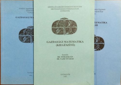 Gazdasági matematika + Gazdasági matematika példatár + Gazdasági matematika (kiegészítő) (3 kötet) - 