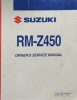 Suzuki RM-Z450 - Owner's Service Manual - 