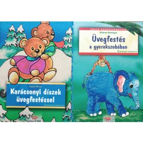   Karácsonyi díszek üvegfestéssel + Üvegfestés a gyerekszobában (2 kötet, Holló barkácskönyvek) - Ingrid Moras, Gudrun Hettinger