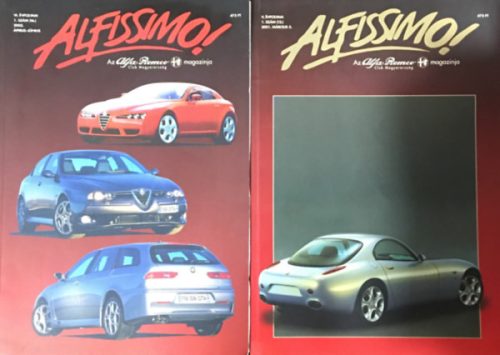 Alfissimo! (V. évf. 1. szám (12.) 2001. március 5. + VI. évf. 1. szám (16.) 2002. Április-Június) - Az Alfa Romeo Club Magyarország Egyesület magazinja - 